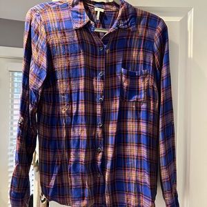 Splendid button down plaid flannel shirt
